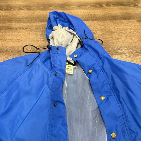 Vintage L.L. Bean Mens Rainjacket Size‎ Large Blue Nylon Lightweight Hooded - Picture 2 of 13